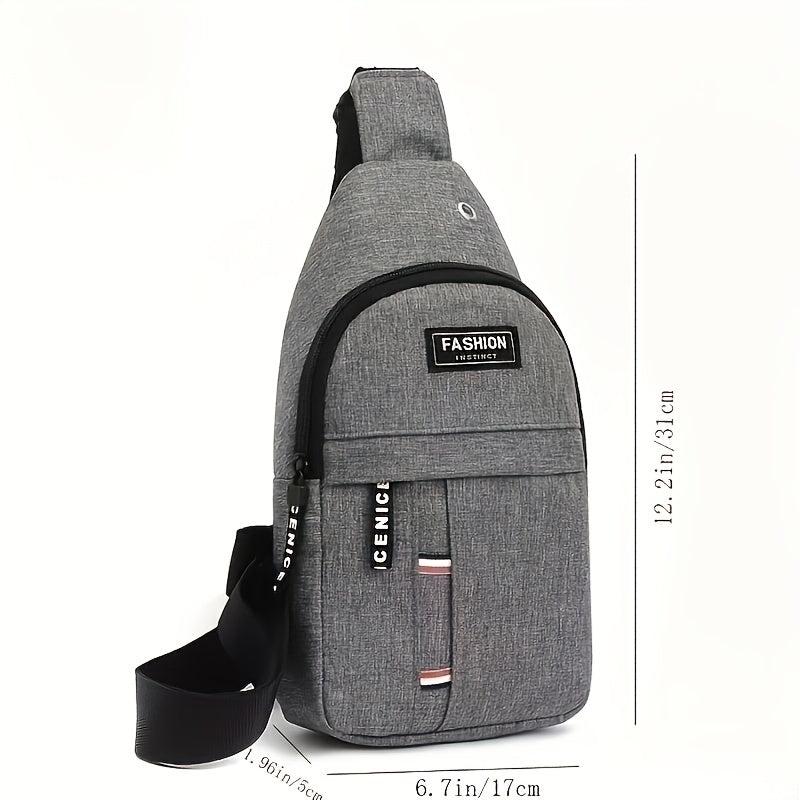 Men's Outdoor Chest Bag Cycling Shoulder Bag Waterproof Small Messenger Bag