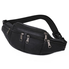 Men's Waterproof Leather Chest Bag for Running and Cycling