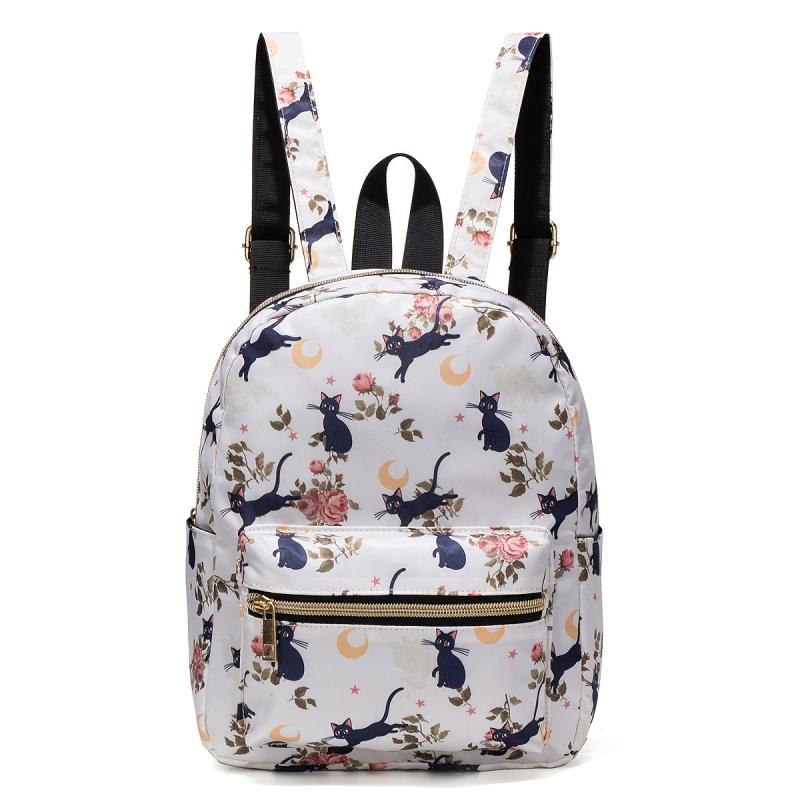 Cat Print Backpack Lightweight Daypack Casual Travel Bookbag