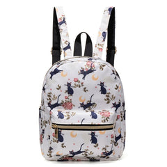 Cat Print Backpack Lightweight Daypack Casual Travel Bookbag