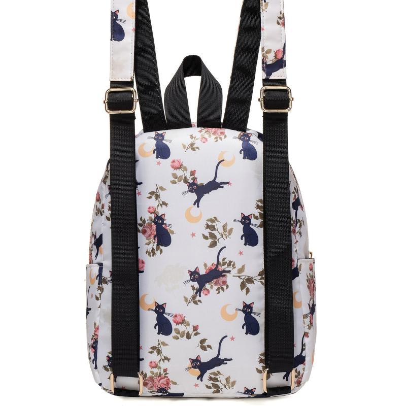 Cat Print Backpack Lightweight Daypack Casual Travel Bookbag