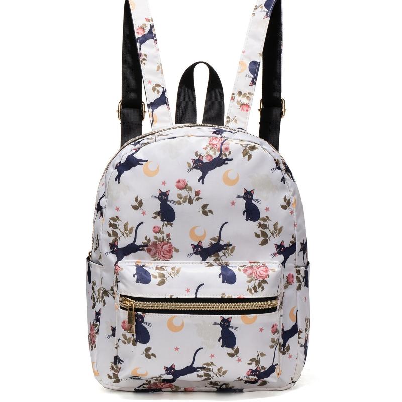 Cat Print Backpack Lightweight Daypack Casual Travel Bookbag
