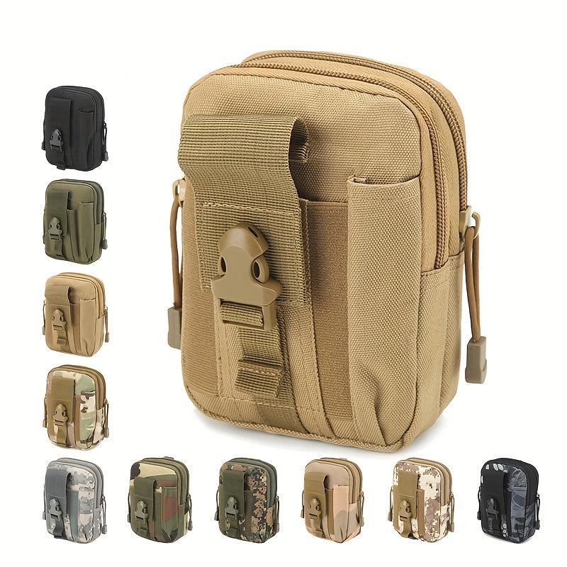Men's Canvas Small Bag Casual Cell Phone Waist Bag for Travel Work