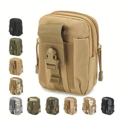 Men's Canvas Small Bag Casual Cell Phone Waist Bag for Travel Work