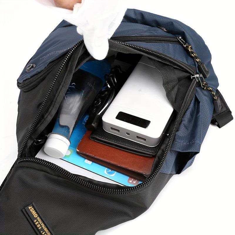 Men's Water Resistant Crossbody Bag for Outdoor Travel