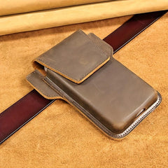 Men's Leather Waist Bag Mobile Phone Bag