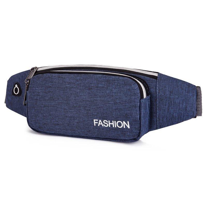 Men's Waterproof Waist Bag with Earphone Hole for Running Hiking
