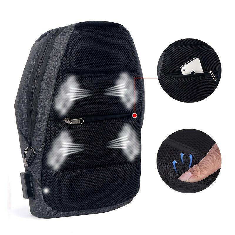 Men's Canvas Casual Outdoor Backpack Shoulder Crossbody Bag