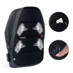 Men's Canvas Casual Outdoor Backpack Shoulder Crossbody Bag