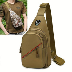 Tactical Chest Bag Camouflage Crossbody Bag with USB Charging Port