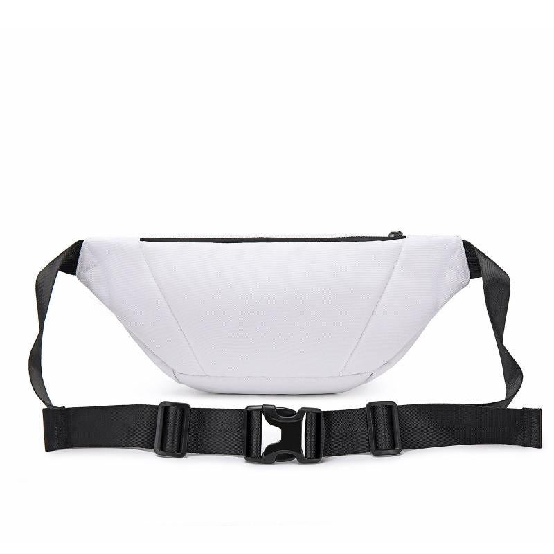 Unisex Waist Bag with Adjustable Shoulder Strap and Chain Decoration