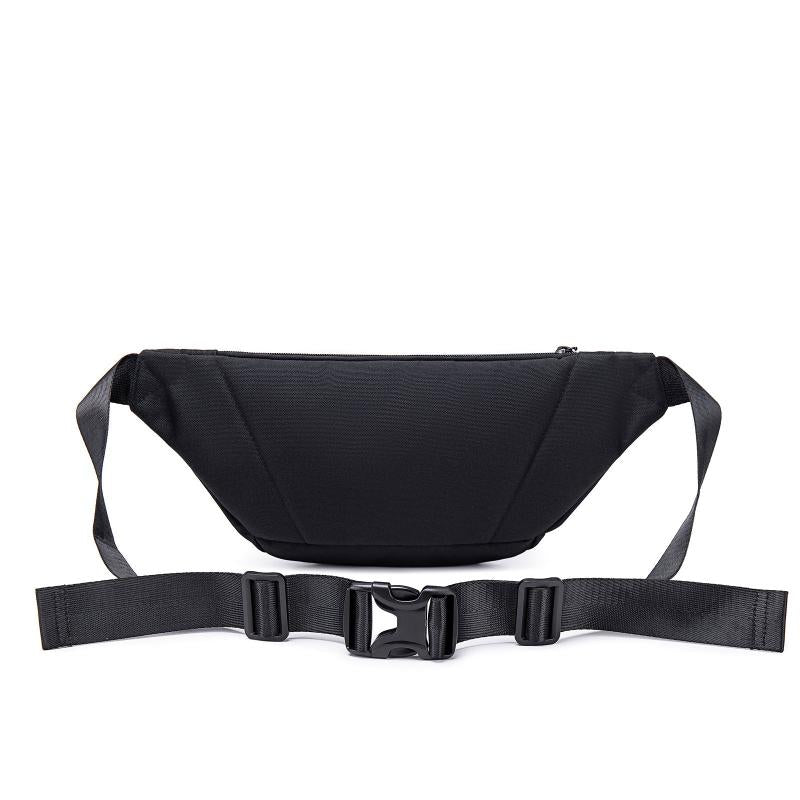 Unisex Waist Bag with Adjustable Shoulder Strap and Chain Decoration