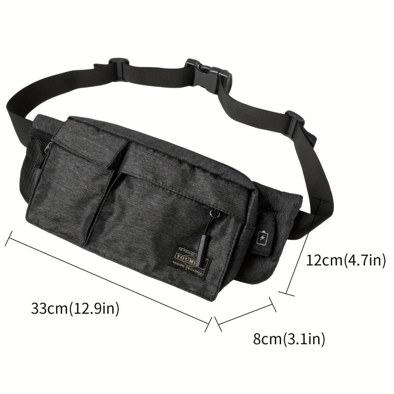 Men's Casual Large Capacity Chest Bag Outdoor Cycling Shoulder Bag
