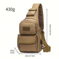Large Capacity Tactical Backpack Hiking Travel Bag Fishing Bag Outdoor Chest Bag