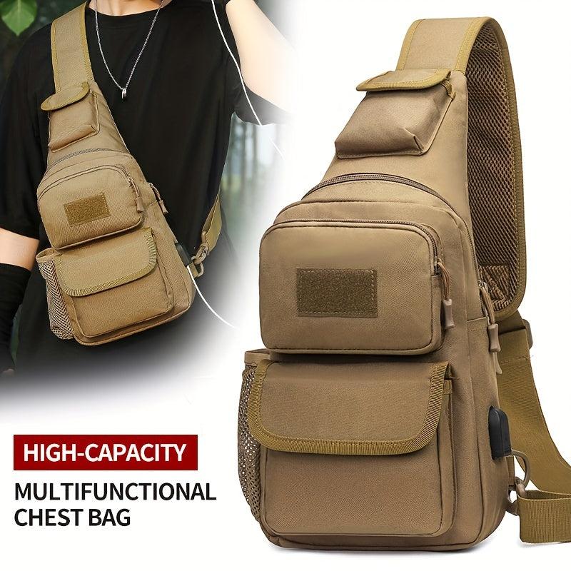Large Capacity Tactical Backpack Hiking Travel Bag Fishing Bag Outdoor Chest Bag