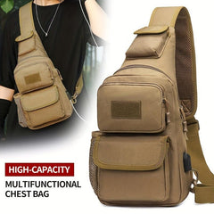 Large Capacity Tactical Backpack Hiking Travel Bag Fishing Bag Outdoor Chest Bag