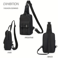 Men's Casual Chest Bag Crossbody Bag Waterproof Shoulder Handbag