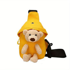 Kids Bear Chest Bag Hole Bag Cartoon Bag for Children