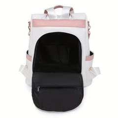 Patchwork Backpack Purse Anti Theft Two way Shoulder Bag For School & Travel