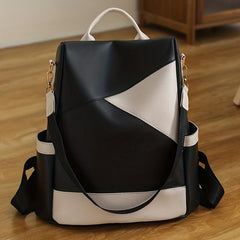 Patchwork Backpack Purse Anti Theft Two way Shoulder Bag For School & Travel