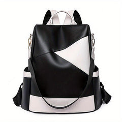 Patchwork Backpack Purse Anti Theft Two way Shoulder Bag For School & Travel