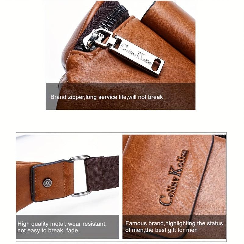 Men's Water Resistant Waist Bag Outdoor Crossbody Shoulder Bag