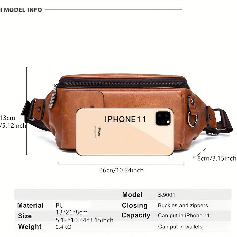 Men's Water Resistant Waist Bag Outdoor Crossbody Shoulder Bag