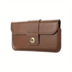 Men's Minimalist PU Leather Waist Bag Phone Key Bag