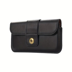 Men's Minimalist PU Leather Waist Bag Phone Key Bag