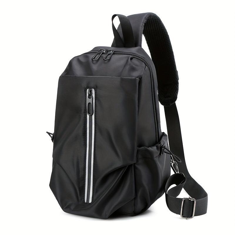 Men's Chest Bag USB Charging Port Outdoor Shoulder Bag