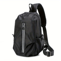 Men's Chest Bag USB Charging Port Outdoor Shoulder Bag