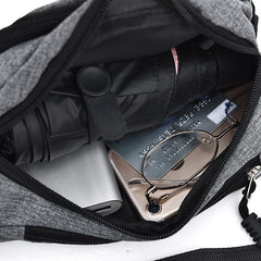 Men's Casual Waist Bag Lightweight Canvas Fanny Pack for Sports Travel