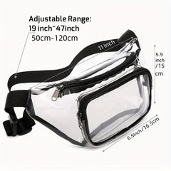 Clear PVC Waist Bag Clear Purse Transparent Adjustable Belt Bag