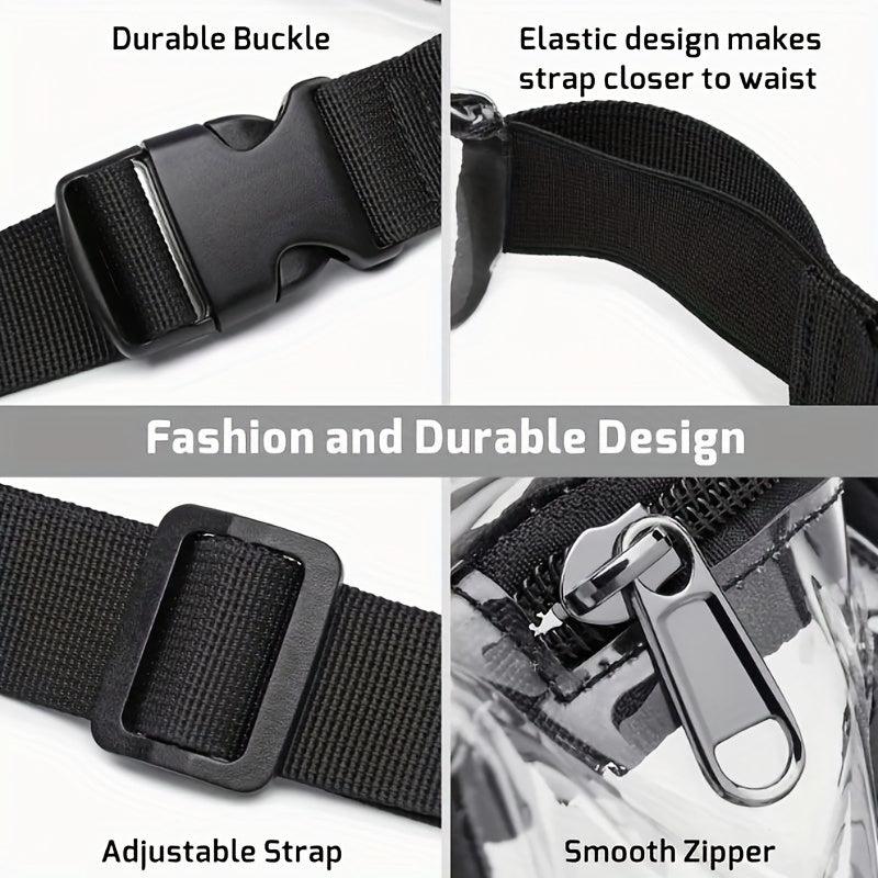 Clear PVC Waist Bag Clear Purse Transparent Adjustable Belt Bag