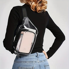 Clear PVC Waist Bag Clear Purse Transparent Adjustable Belt Bag