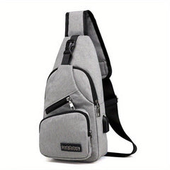 Men's Crossbody Bag with USB Charging Port