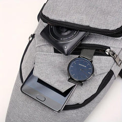 Men's Crossbody Bag with USB Charging Port