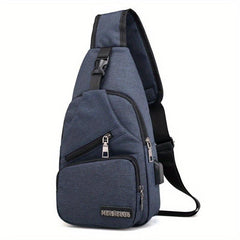 Men's Crossbody Bag with USB Charging Port
