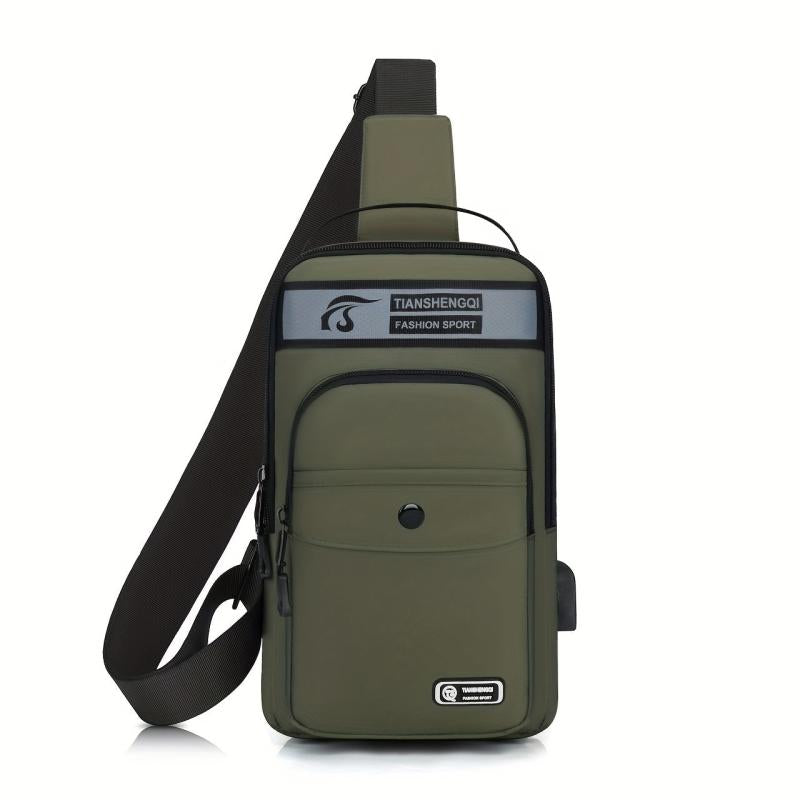 Men's Chest Bag Messenger Bag Large Capacity Crossbody Bag