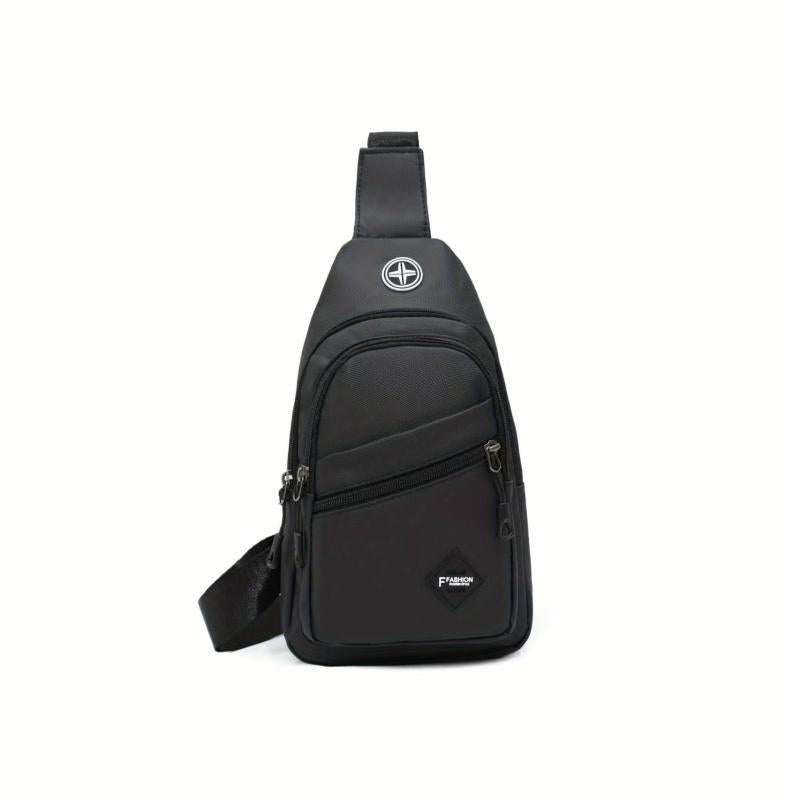 Men's Crossbody Bag Multifunctional Shoulder Bag With Earphone Hole