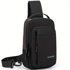 Men's Nylon Crossbody Bag USB Charging Anti-theft Diagonal Shoulder Bag