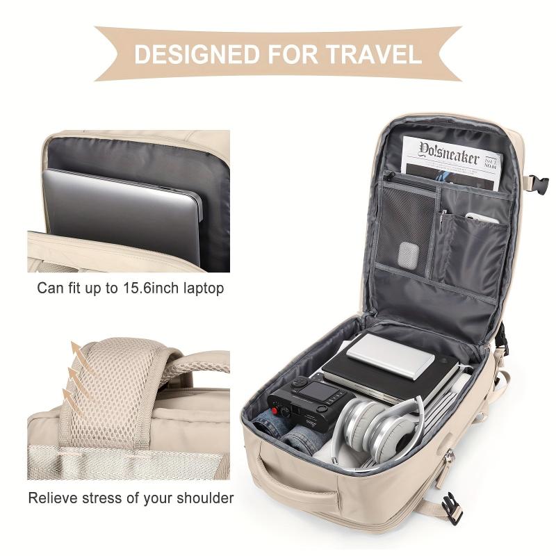 Functional Travel Backpack Laptop Schoolbag Lightweight Business Trip Bag
