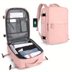 Functional Travel Backpack Laptop Schoolbag Lightweight Business Trip Bag