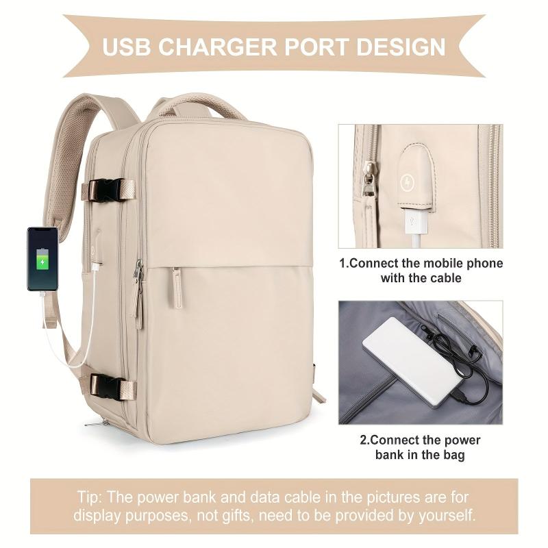 Functional Travel Backpack Laptop Schoolbag Lightweight Business Trip Bag