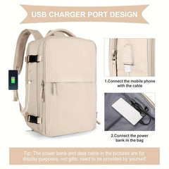 Functional Travel Backpack Laptop Schoolbag Lightweight Business Trip Bag