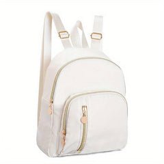 Small Solid Backpack Nylon Durable Lightweight School Travel Commuter Bag