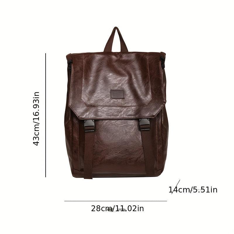 Vintage Stylish Backpack Soft Retro Versatile Travel Knapsack
