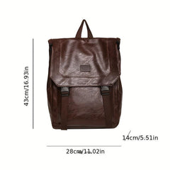 Vintage Stylish Backpack Soft Retro Versatile Travel Knapsack