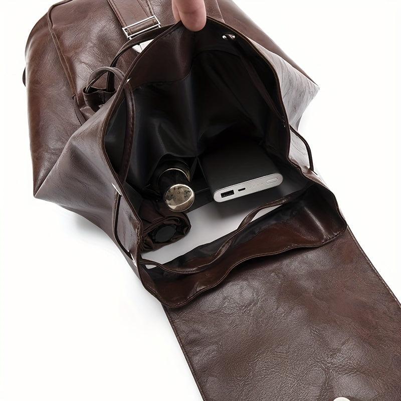 Vintage Niche Solid Backpack Lightweight Travel Daypack