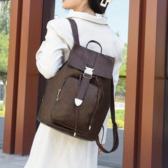 Vintage Niche Solid Backpack Lightweight Travel Daypack